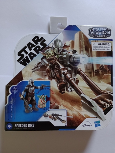 Din Djarin Deslizador Grogu Figura Star Wars Speeder Bebe