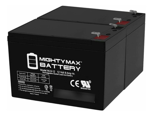 Powery Max Battery Bateria Sla 12 Vy 9 Ah Reemplaza Leoch T2