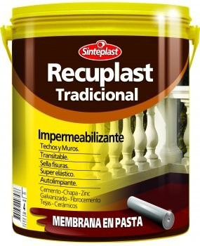 Recuplast Tradicional Membrana Pasta Techos/ Muros X 1 Litro Impermeable Sinteplast