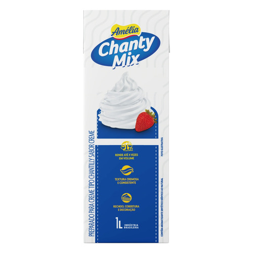 Imagem 1 de 4 de Chantilly Creme Amélia Chanty Mix Caixa 1l