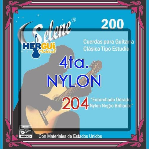 Cuerda 4ta Nylon Negro S/borla Selene 204