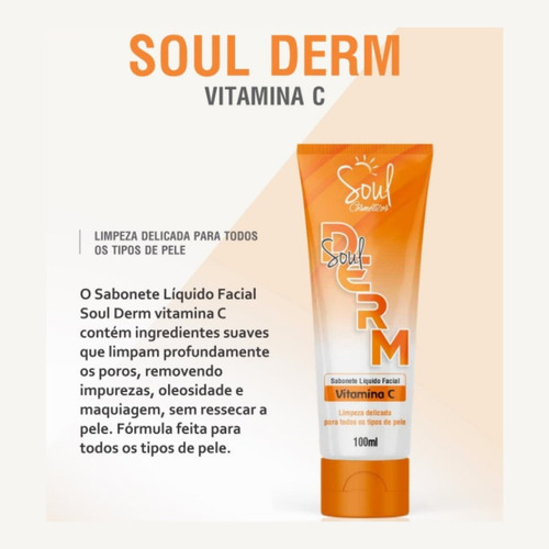 Kit Sabonete Liquido C/ Vitamina C E Agua Micelar Soul Derm