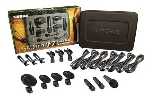 Kit De Micrófonos Shure Pgadrumkit7 Para Batería Color Negro