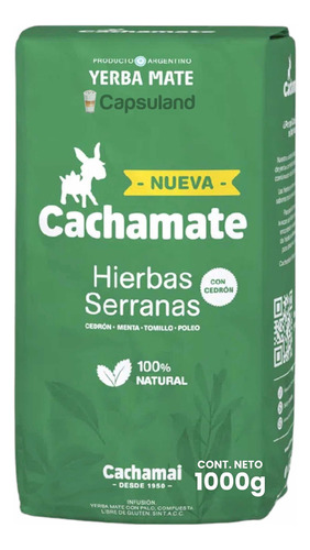 Yerba mate Cachamai Con hierbas sabor hierbas sin TACC en bolsa 1 kg