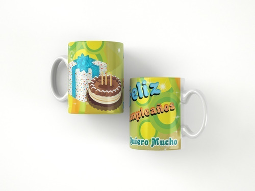 Kit Diseños Plantillas Tazas Feliz Cumpleaños Sublimación M3