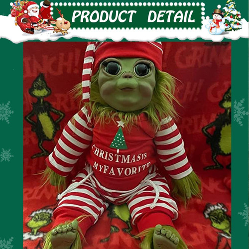 D Muñeca De Felpa De Látex De Juguete De Navidad Grinch,