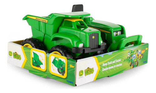 John Deere Juego Tractor Y Camion Volquete Pack 2 - 35874 Color Verde