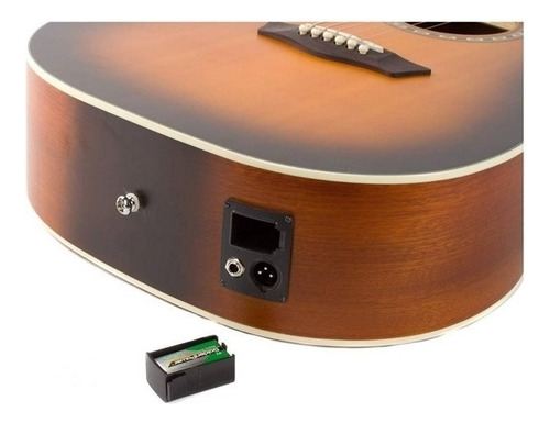 Violão Washburn Wd7sceatbm Elétrico Barcus Berry Sunburst Cor Tobacco Burst Material Do Diapasão Bordo Orientação Da Mão Destro