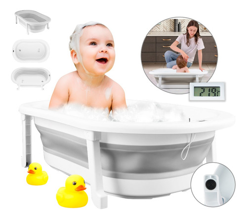 Bañera Tina De Baño Para Bebe Plegable Portatil Casa Y Viaje