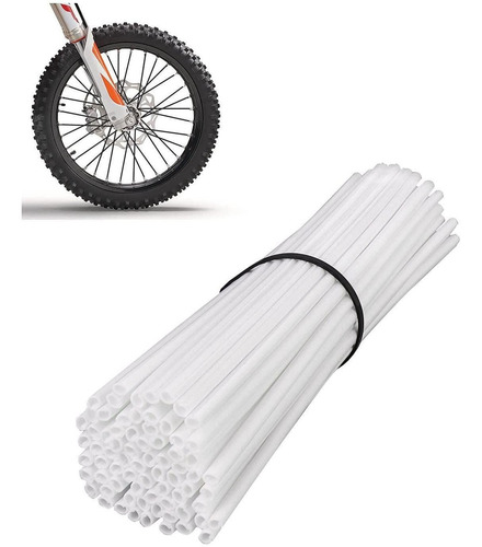 Imagen 1 de 4 de Cubre Rayos Universales Moto Blanco Mtc