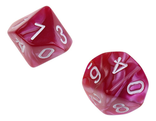 10 Dados Poliédricos Acrílicos D10 Para Juegos