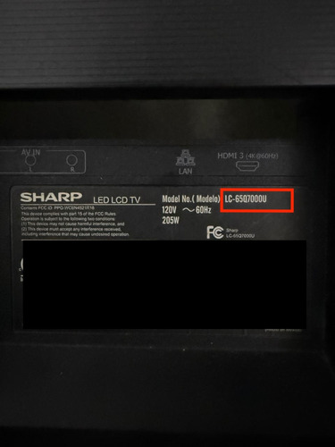 Tarjeta Main Sharp Lc-65q7000u Rsag7.820.7921/roh (Usado)