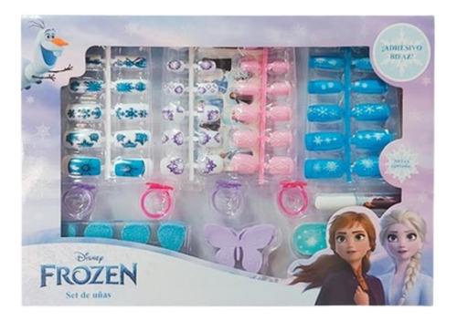 Frozen Set De Uñas Postizas En Caja