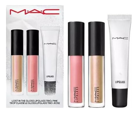 M.a.c Lost In Gloss Lipglass Trio - Rosa - 2 Nuevos Tonos Br