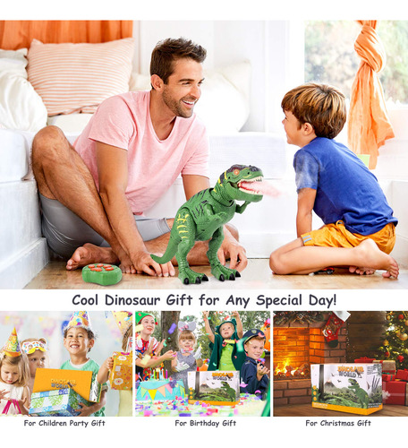 Dino Control Remoto Con Luz Led Para Niños De 3 5 Años