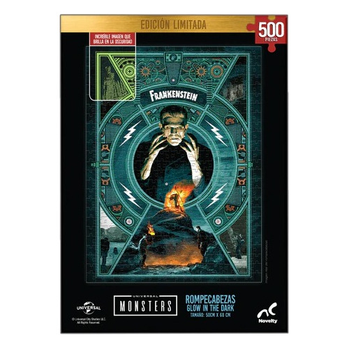 Rompecabezas Brilla En Oscuridad Frankenstein Clasico Pelis