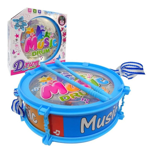 Tambor Bombo Musical Infantil Con Palillos Y Luces Led