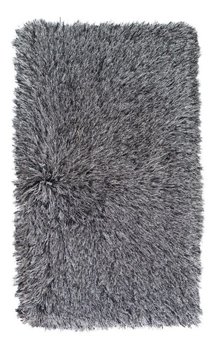 Alfombra Tapete Negro Gris Y Brillos 120 X 170cms Mitapete
