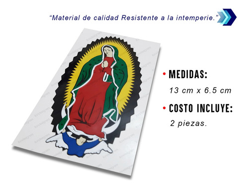 Calcomanias Virgen De Guadalupe