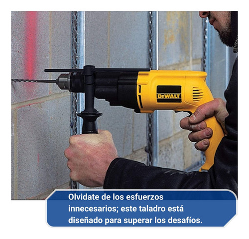 Taladro Percutor Eléctrico De 13mm Dewalt Dw505 700w Amarillo 50 Hz