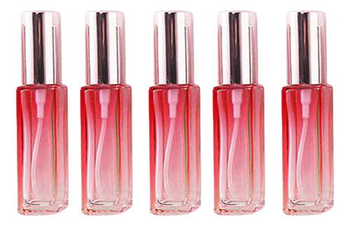 5x8ml Vidrio Recargable Cuadrado Vacío Rosa Degradado [j]