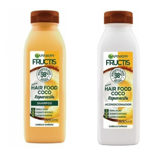 Pack Fructis Hair Food Shampoo + Acondicionador Coco 300ml