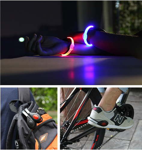 Led Intermitente Zapato Clip Luz De La Noche Correr