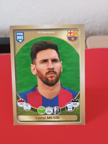 Messi Barcelona Fifa 365 Estampa Carta Panini