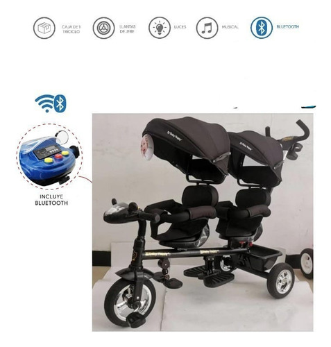 Triciclo Gemelar O Mellicero Para Niños O Niñas Baby Happy
