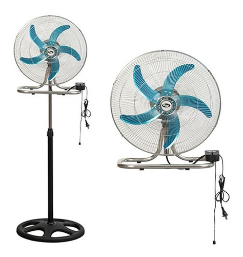 Ventilador Pie 3en1 Star Trak Turbo Pared 18 Aspas Metalicas