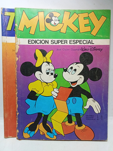 Mickey - Tio Rico - Walt Disney - Edicol - 2 Revistas