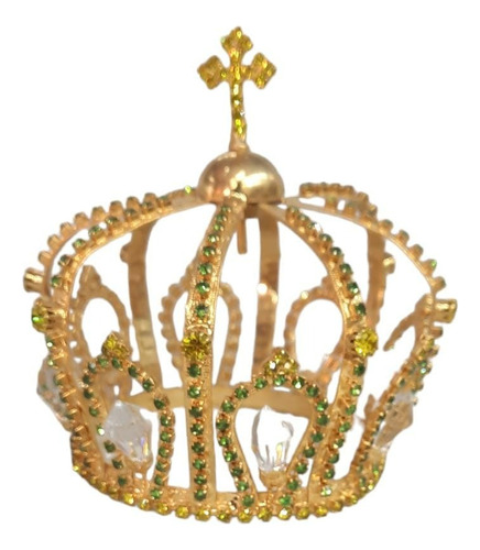 Corona Imperial #8 Cm De Diámetro Latón Baño De Oro