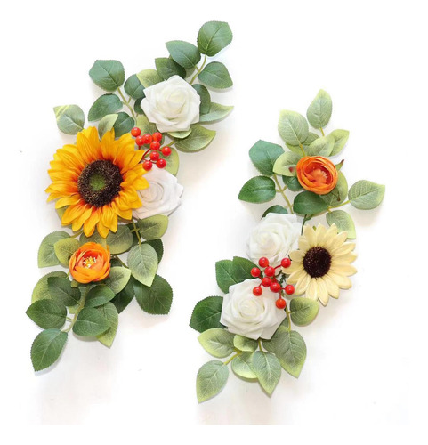 2 Piezas De Flores Artificiales Para Arco De Boda, Flores