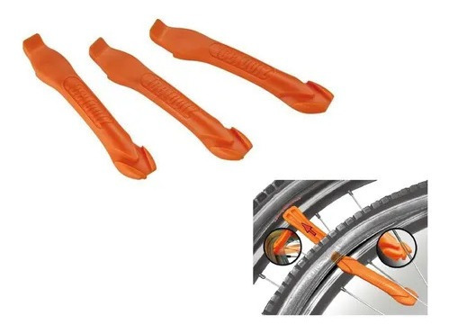 Imagem 3 de 4 de Espatula Nylon Para Tirar Pneus Bike Câmaras Icetoolz 3un