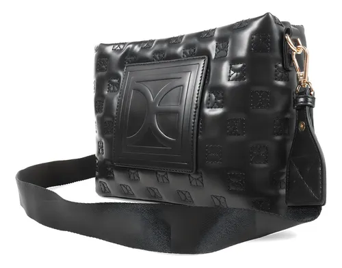 Bolsa Crossbody Cloe Para Mujer Diseño Bordado Con Asa Color Negro