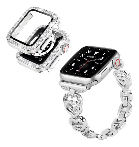 Correa Y Funda Para Apple Watch Series 9 8 7 6 Se Diamante