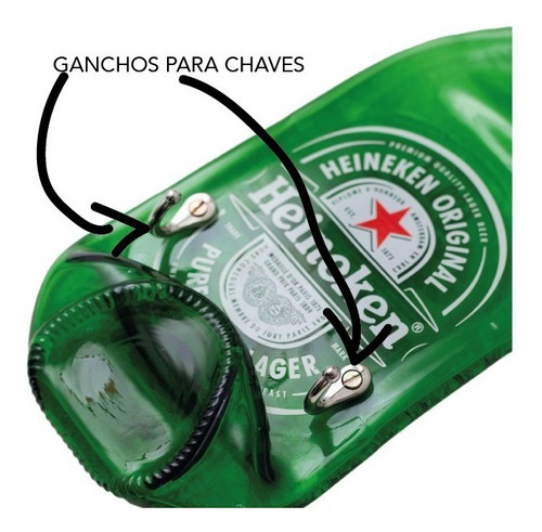 Porta Chaves Heineken Garrafa Original Artesanal