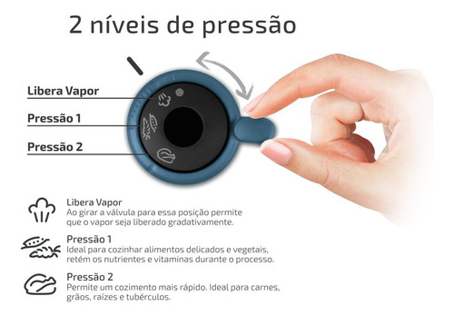 Panela De Pressã£o Rochedo Inox Trendy 8 Litros