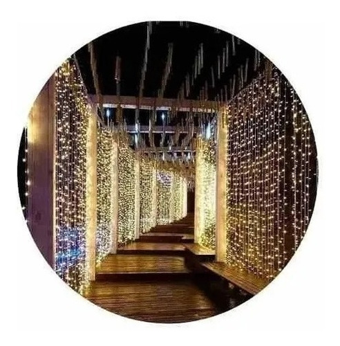 Cortina 800 Led Navidad Boda Blanco Calido 5x2 Mt Eventos