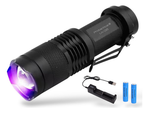 Lámpara Linterna Táctica Luz Negra Uv Ultravioleta 6 Funcion