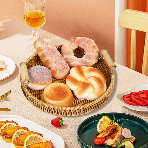 Platos De Fruta De Ratán De Imitación Tejidos A Mano, Panera