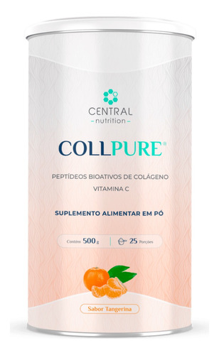 Colágeno Proteico Collpure 500g Central Nutrition Sabor Tangerina