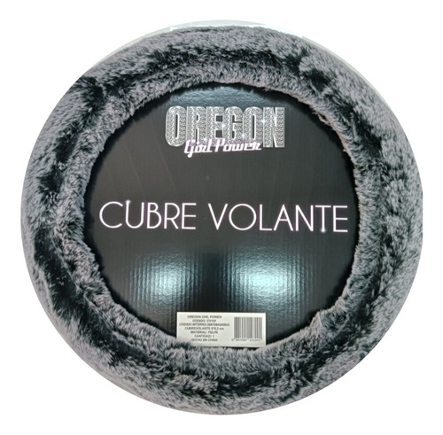 Cubre Volante Funda 38cm Gris Afelpado Suave Reforzado