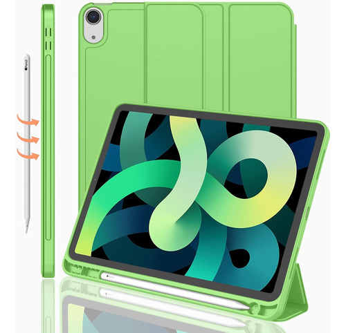 Funda Para iPad Air 4 Imieet Delgada Con Soporte Lápiz Verde