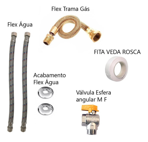 Kit 40cm Padrão Instalação Aquecedor A Gás