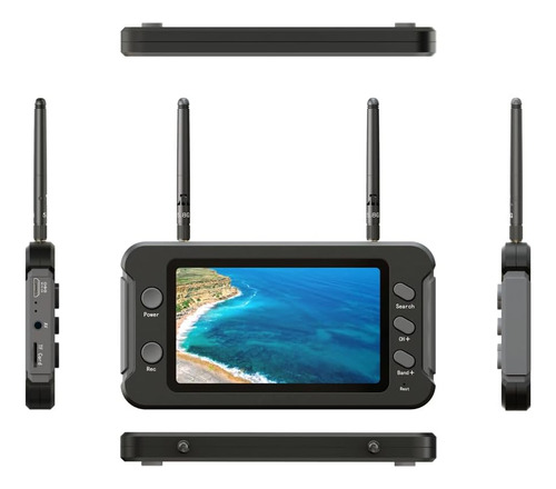 Socloood 43 Fpv Monitor Con Dvr 40ch 800 X 480 Ips Receptor