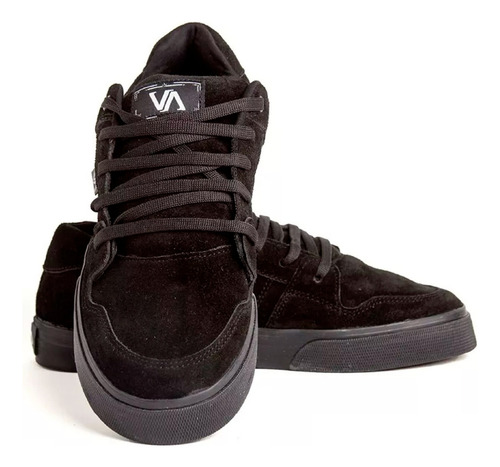 Imagen 3 de 4 de Zapatillas Skate Urbanas Cuero Negro Envio Gratis Valimited