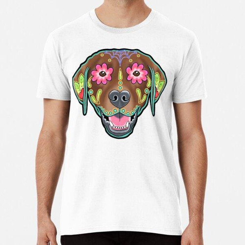 Remera Labrador Retriever En Chocolate - Día De Los Muertos 