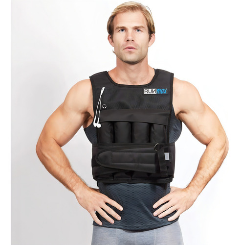 Runmax Pro Chaleco Con Peso De 12 Libras/20 Libras/40 Libra. Color Negro