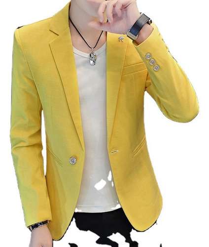 Blazer Coreano Slim Fit Para Hombre